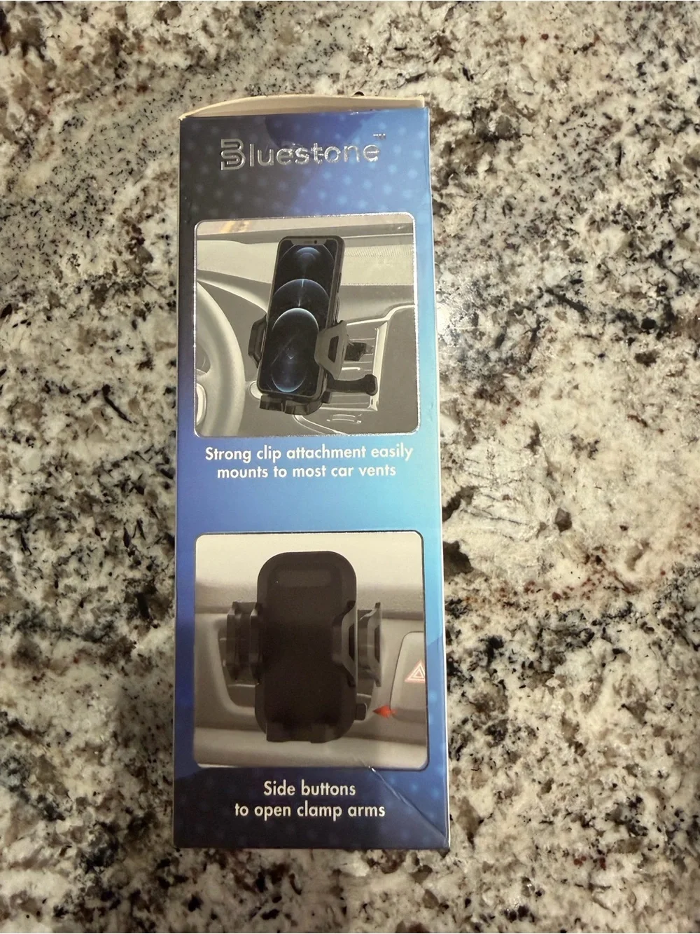 Black Vent Clip Phone Mount